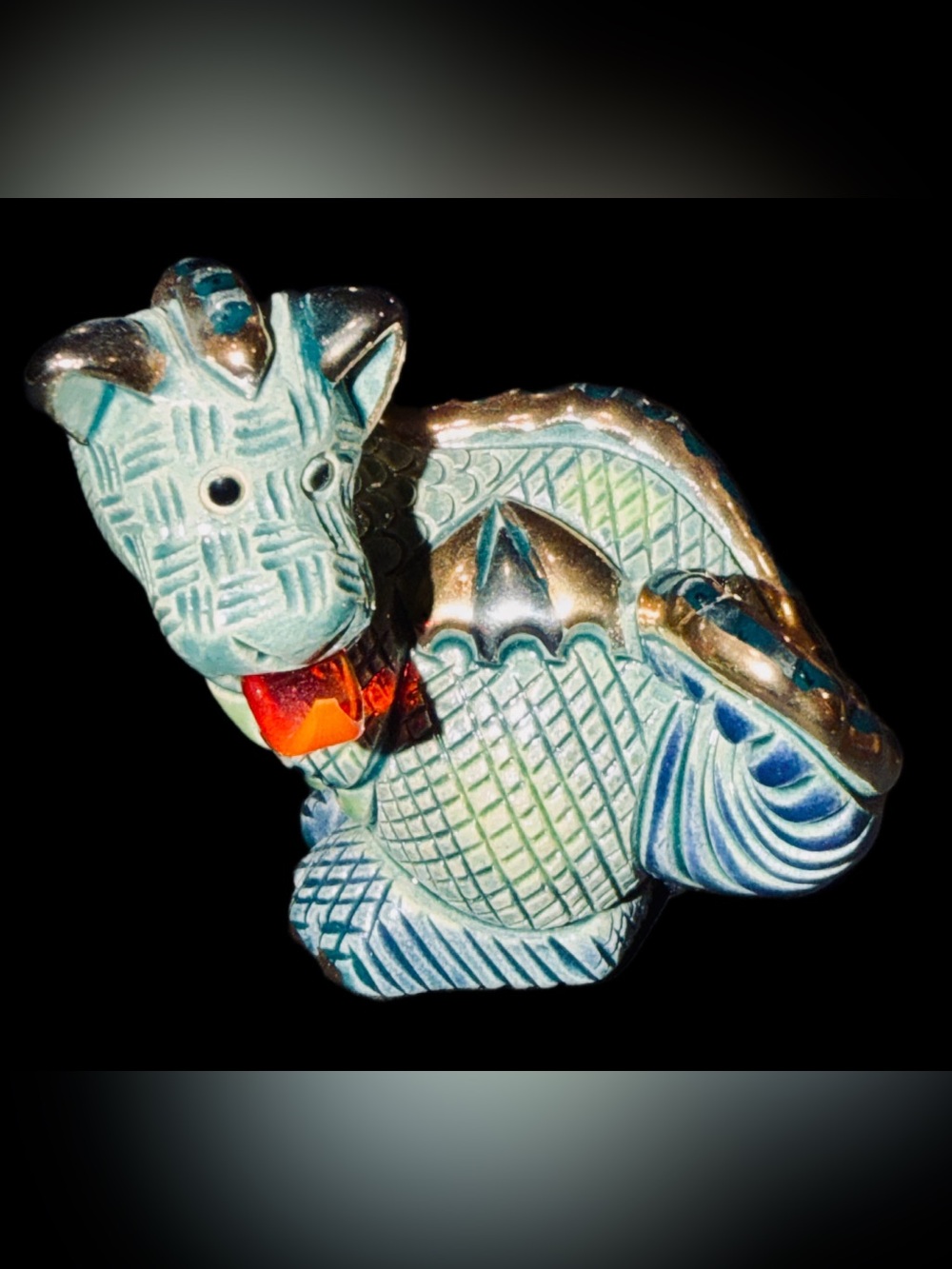 Vintage Artesania Rinconada #252 Dragon Figurine Uruguay Retired